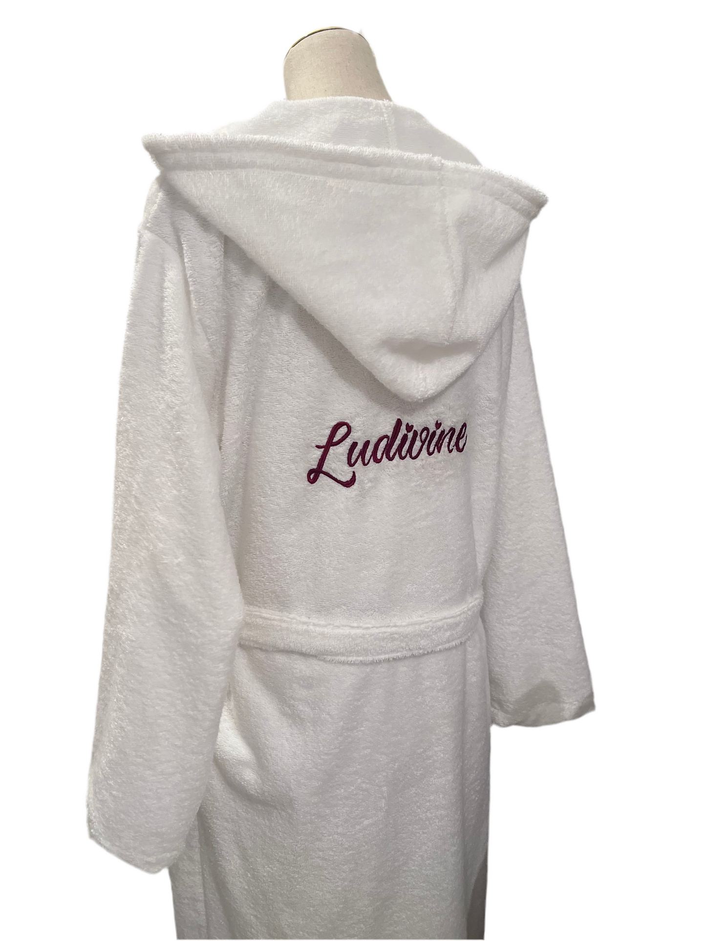 Peignoir de bain brodé