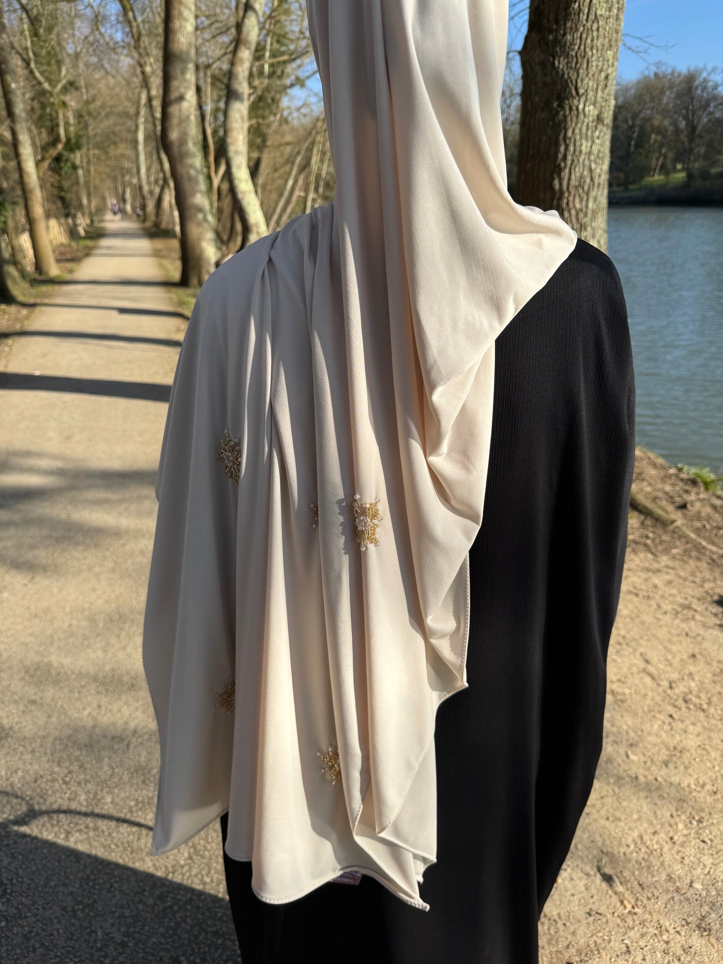 Jersey premium perlé beige