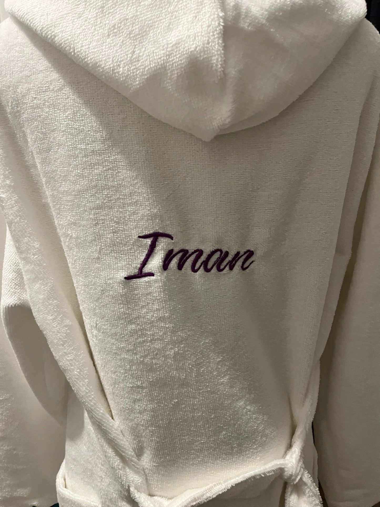 Peignoir de bain brodé