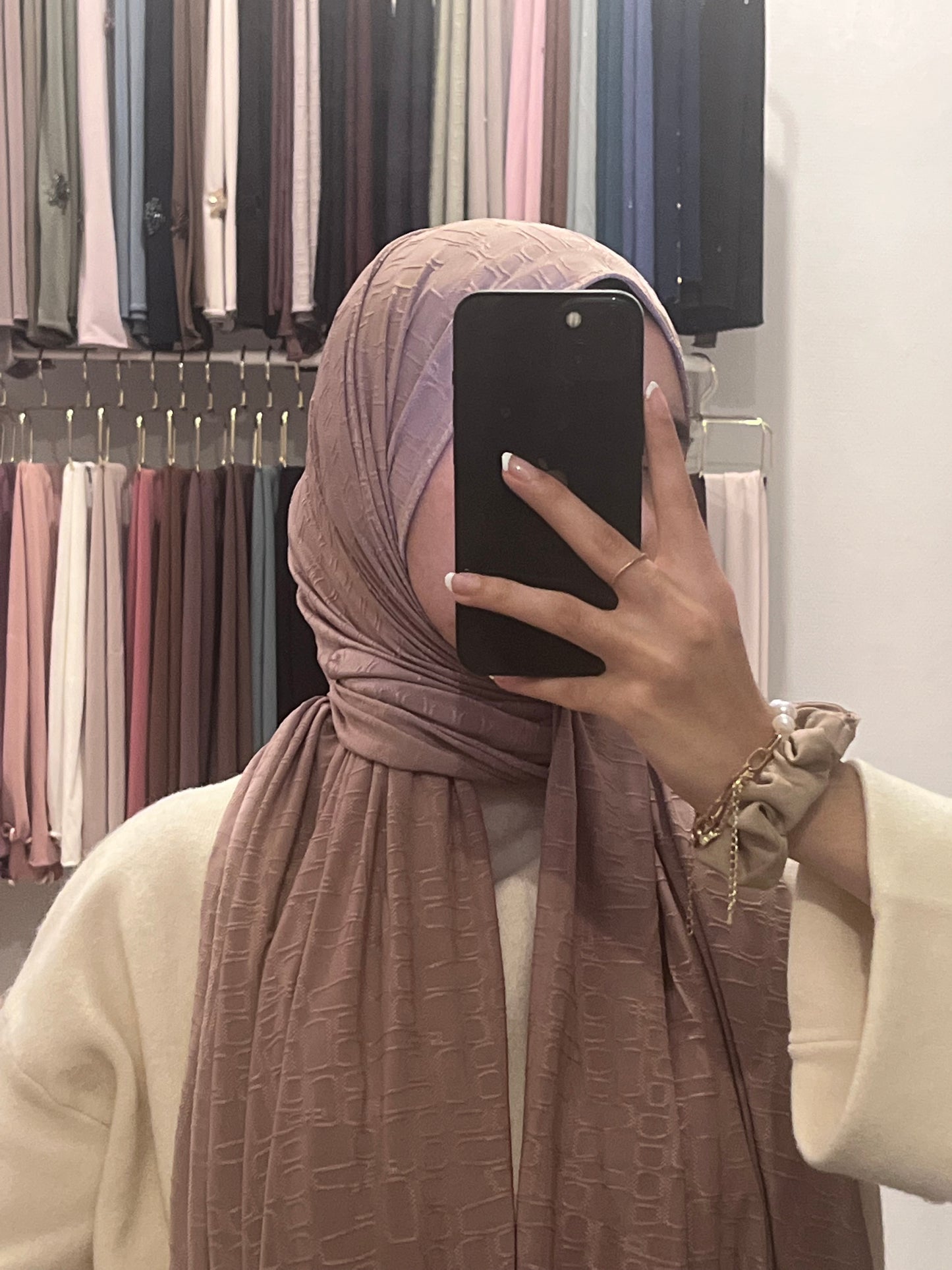 Jersey premium monogramme vieux rose