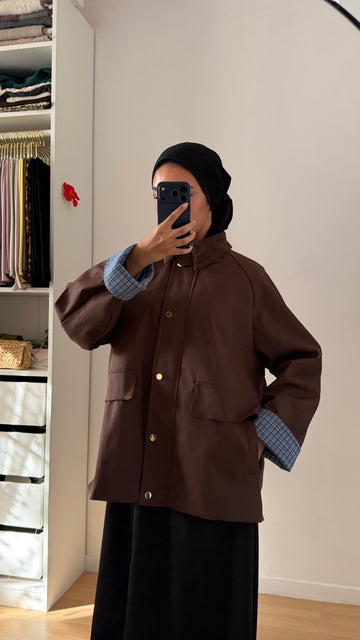Veste en coton marron