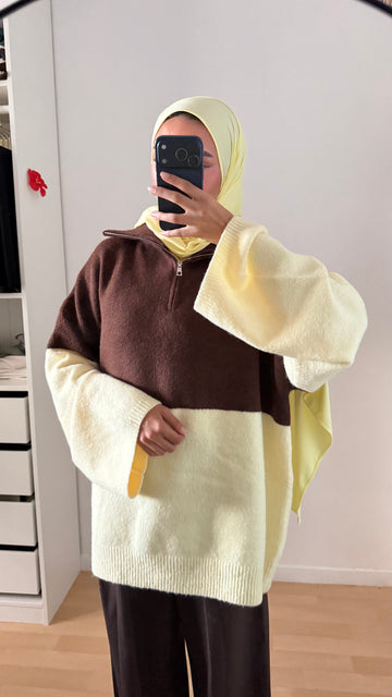 Pull bicolore