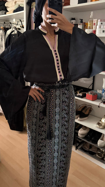 Ensemble Saree noir