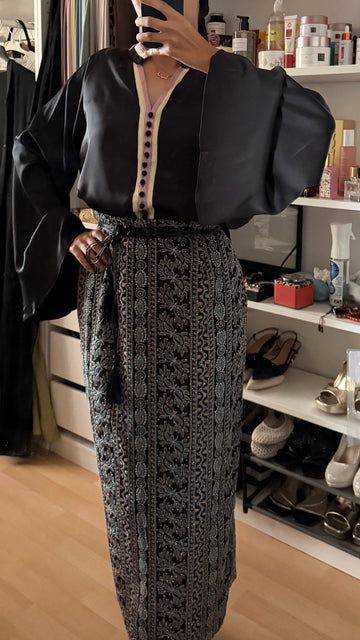 Ensemble Saree noir