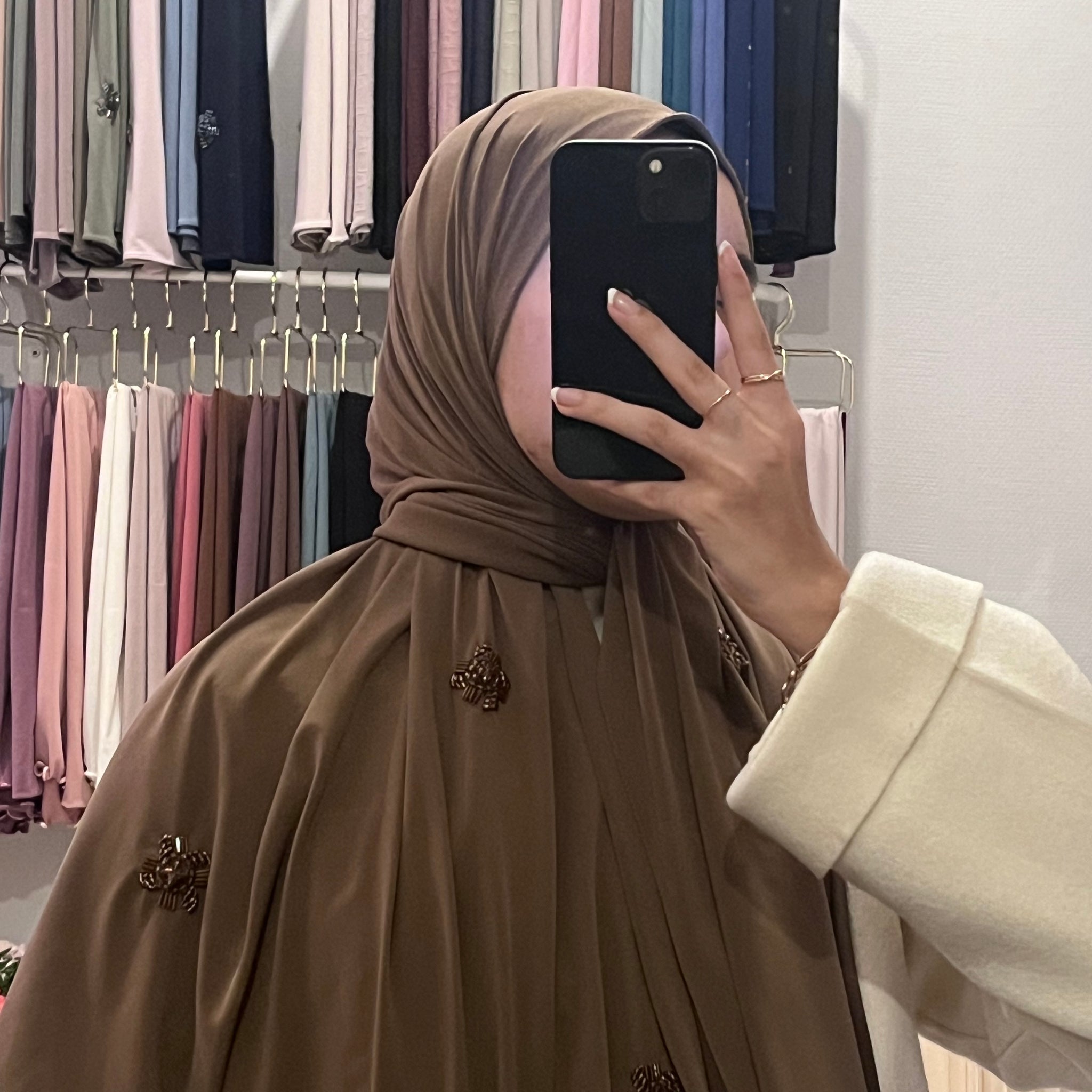 Jersey premium perle marron