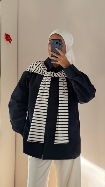 Chemise manche à rayures