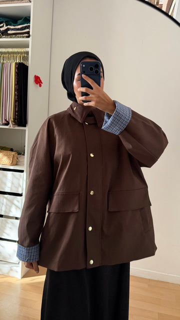 Veste en coton marron