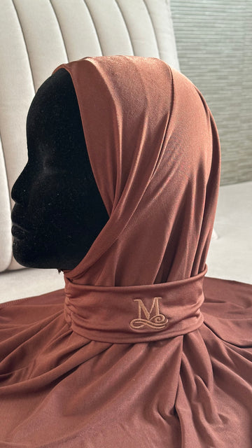 Hijab Cagoule Brun Noisette