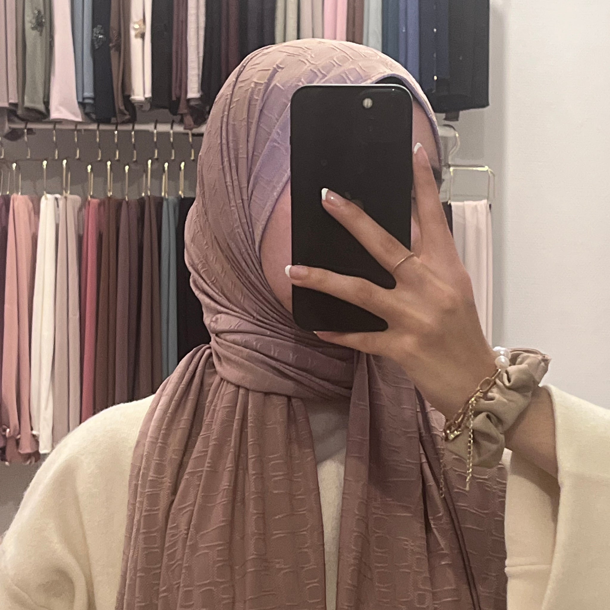 Jersey premium monogramme vieux rose