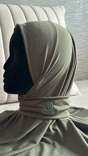 Hijab Cagoule Vert Kaki