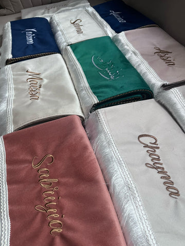 Tapis de prière velours personnalisé