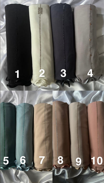 Bouquet de 4 Hijabs Jersey LUXE strass