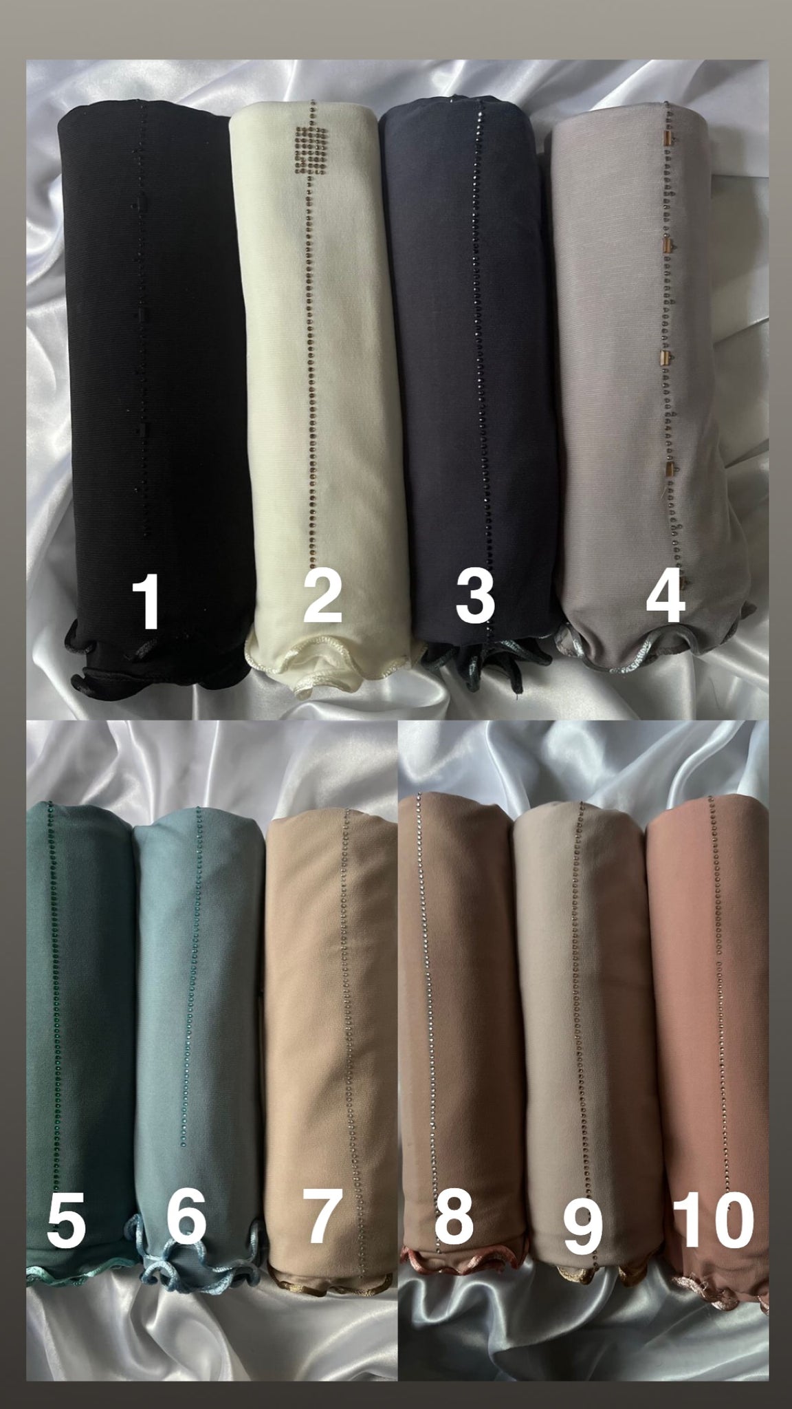 Bouquet de 4 Hijabs Jersey LUXE strass